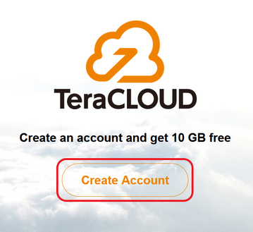 Create a TeraCLOUD account