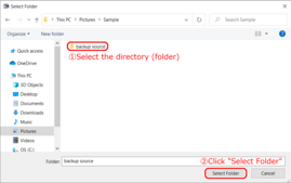 Select the directory