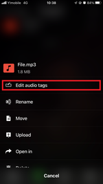 Click "Edit audio tags"