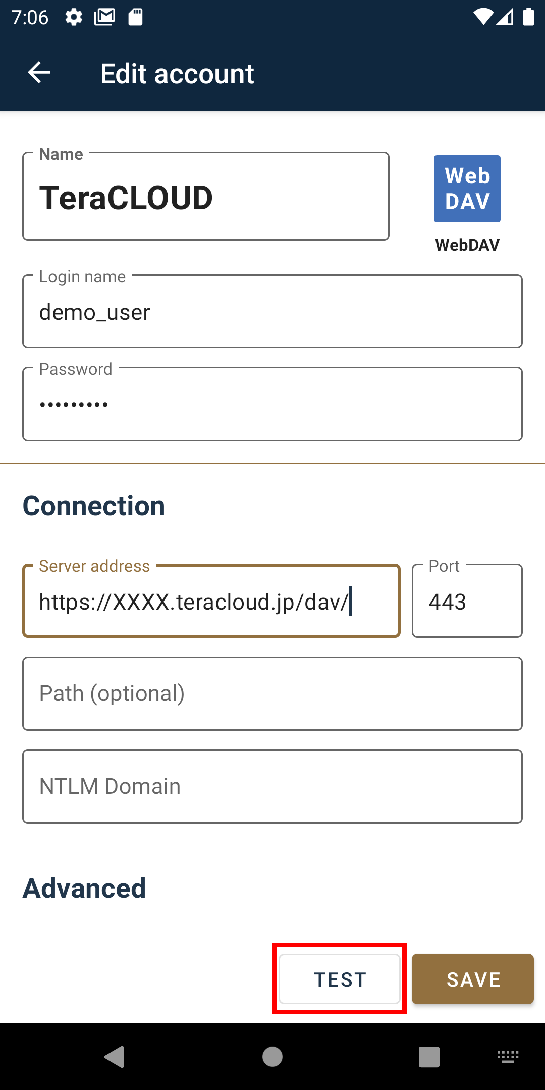 Using FolderSync with InfiniCLOUD InfiniCLOUD